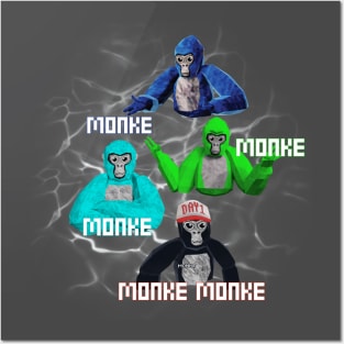 Gorilla Tag Monke Monke VR Gamer Posters and Art